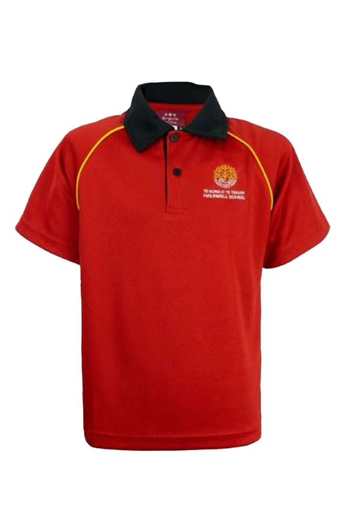 Halswell School Junior SS Polo Red Kids