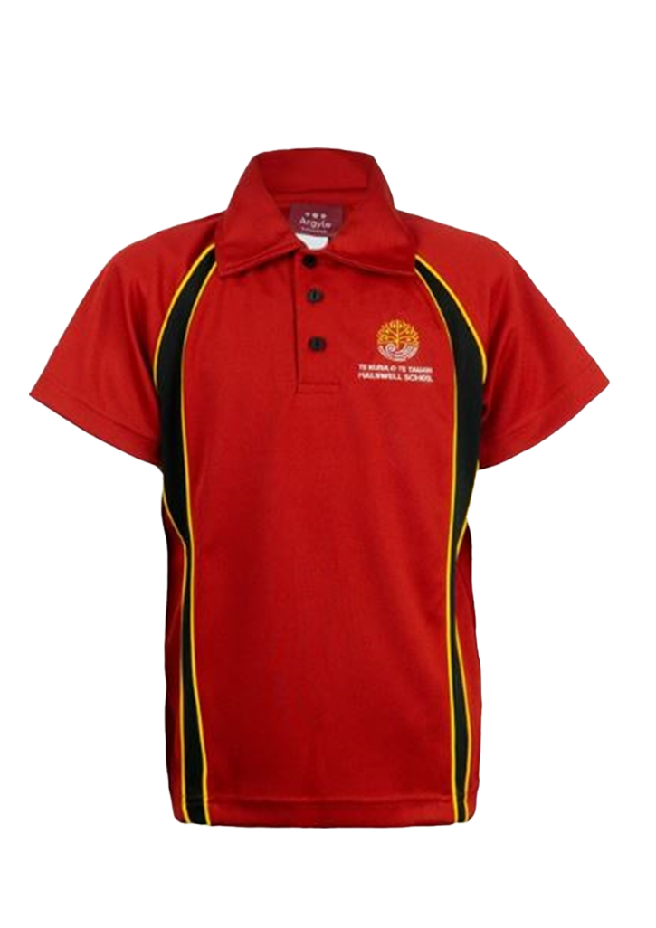 Halswell School Senior SS Polo Red Kids