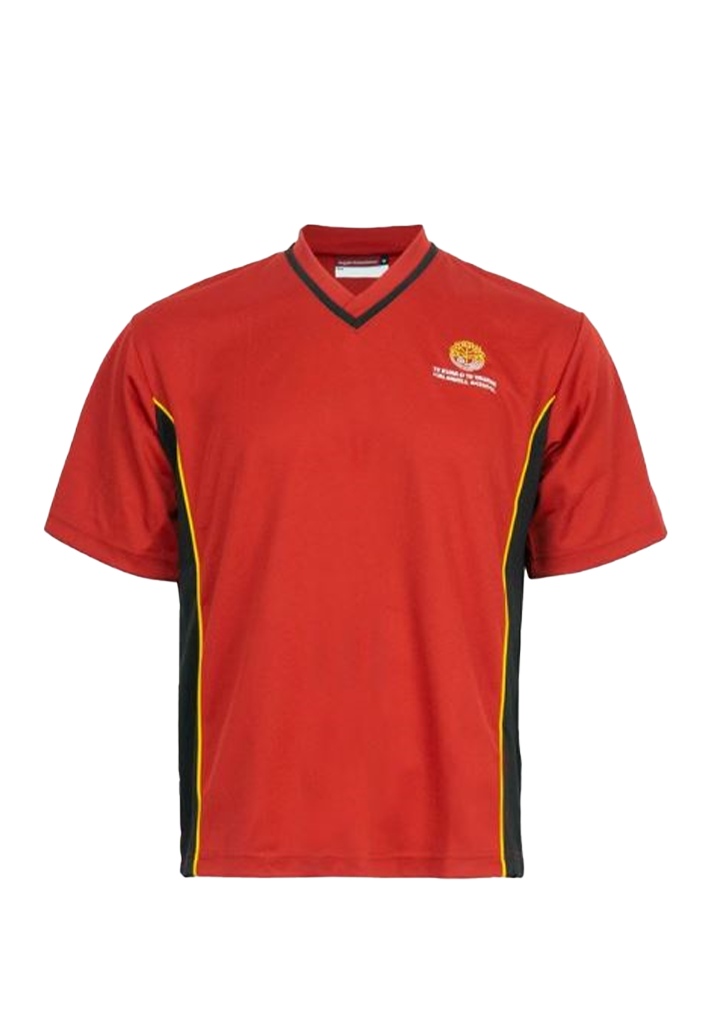 Halswell School PE Top Red Kids